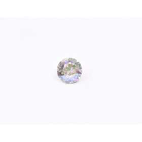 0820-Austria Chaton Round Stone, 7mm, Crystal Luminous Green Silver Foiled - 1 buc