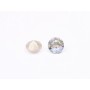 0820-Austria Chaton Round Stone, 7mm, Crystal Luminous Green Silver Foiled - 1 buc