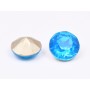 0822-Austria Chaton Round Stone, 7mm, Caribbean Blue Opal Silver Foiled- 1 buc