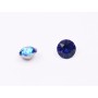 0824-Austria Chaton Round Stone, 7mm, Crystal Bermuda Blue Silver Foiled - 1 buc