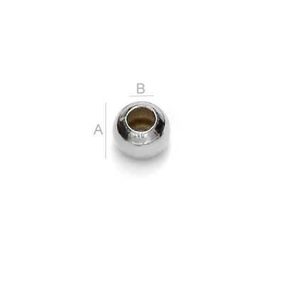 Biluta distantier Argint 925 2.5x1.2 mm pentru bijuterii, 3 mm, 1 bucata | simoshop