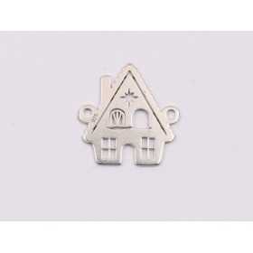 E1906 N Link Ag 925 Casuta de Craciun, 14x13.5mm, 0.5mm - 1 buc