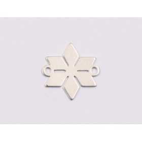 E1908 N Link Ag 925 Fulg de nea, 14.5x14.5mm, 0.5mm - 1 buc