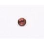 0829-Austria Chaton Round Stone, 7mm, Crystal Heliotrope Silver Foiled- 1 buc