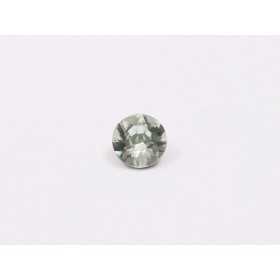 0831-Austria Chaton Round Stone, 6mm, Light Azore Silver Foiled - 1 buc