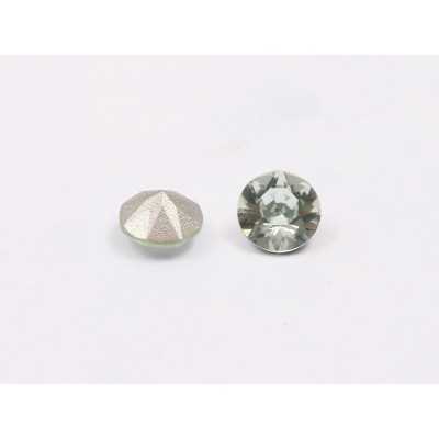 0831-Austria Chaton Round Stone, 6mm, Light Azore Silver Foiled - 1 buc