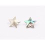 P4621-Cristal Star Fancy Stone, 10mm, Crystal Luminous Green Silver Foiled - 1 buc