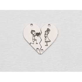 E1908 N Link Ag 925 Fulg de nea, 14.5x14.5mm, 0.5mm - 1 buc