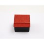 D166-Cutiuta pentru inel cu capac glitter rosu -1buc