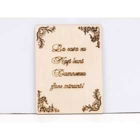 L1014-Glob din MDF, personalizabil cu numele firmei,10cm - 1 buc