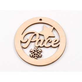 L324-Glob din lemn "Pace" 7 cm