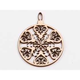 L1026-Glob din lemn model filigranat 7.5x6 cm