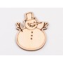 L1044-Figurina din lemn "Snowman " - 5.5x4.5 cm