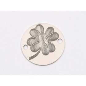 E1928 G Link Ag 925 "Trifoi cu patru foi" 12mm- 1 buc