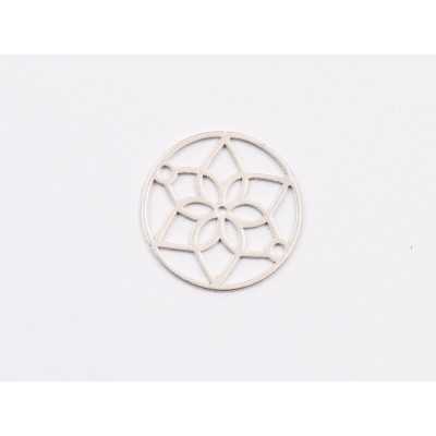 E1954 N Link Ag 925 "Floare filigranata" 15mm- 1 buc