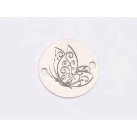 E1956 G Link Ag 925 "Fluture stilizat M3" 12mm- 1 buc