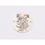 E1962 G Link Ag 925 "Floare stilizata M6" 12mm- 1 buc