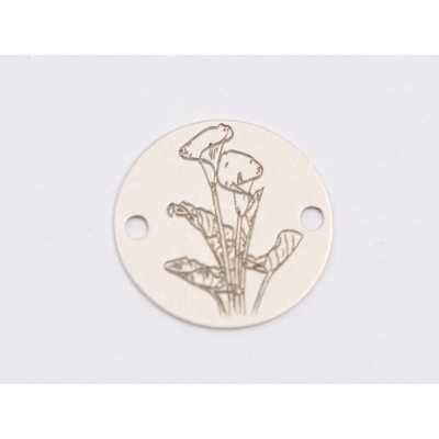 E1964 G Link Ag 925 "Floare stilizata M8" 12mm- 1 buc