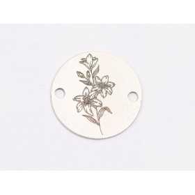 E1965 G Link Ag 925 "Floare stilizata M9" 12mm- 1 buc