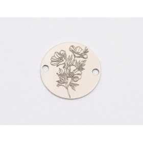 E1975 G Link Ag 925 "Floare stilizata M15" 12mm- 1 buc