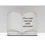 L1083-Decupaj carte cu supot din MDF alb "Doar o inima uriasa...", 10x13cm - 1 buc
