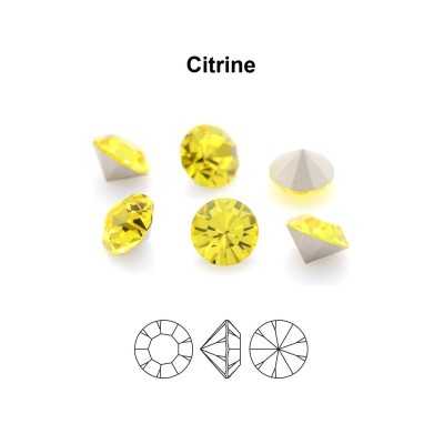 0311-Cristal Preciosa, MC Chaton Maxima Citrine PP5 1.25mm - 50 buc