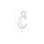 G0885-Litera C din argint 925 8.6x7.3mm 1 buc - bijuterii personalizate din argint | simoshop