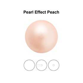 0661-Preciosa Round Pearl 1/2 H Peach Pearl Effect 8mm - 1 buc