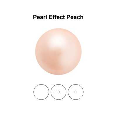 0661-Preciosa Round Pearl 1/2 H Peach Pearl Effect 8mm - 1 buc