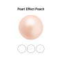 0661-Preciosa Round Pearl 1/2 H Peach Pearl Effect 8mm - 1 buc