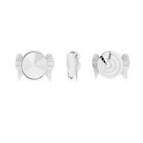 G0511-Pandant Angel, Argint 925, pentru cristal Rivoli de 12mm - 1 buc