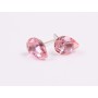 Cercei cu cristal lacrima 10x7mm, light rose - 1 pereche