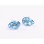 Cercei cu cristal lacrima 10x7mm, aquamarine - 1 pereche