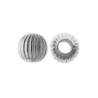G0550-Bilute Argint cu Striatii 3mm, gaura 1.20mm-1 bucata