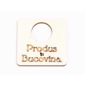 L1111 - Suport din lemn pentru oua "Produs in Bucovina", grosime 4mm-1 buc