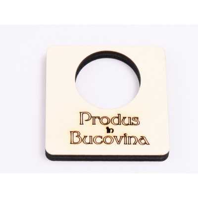 L1112 - Suport din lemn pentru oua "Produs in Bucovina", grosime 10mm-1 buc