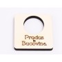 L1112 - Suport din lemn pentru oua "Produs in Bucovina", grosime 10mm-1 buc