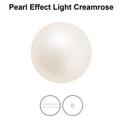 0242-Preciosa Round Pearl Maxima 1H Light CreamRose Pearl Effect 10mm - 1 buc