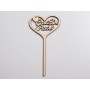 L1115-Topper lemn "Casa de Piatra" 15x8cm 1buc - bijuterii personalizate din argint | simoshop