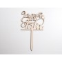 L1117-Topper lemn "La multi ani tata" 17x10cm 1buc - bijuterii personalizate din argint | simoshop