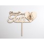L1118-Topper lemn "La multi ani tati" 17x14cm 1buc - bijuterii personalizate din argint | simoshop