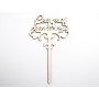 L1119-Topper lemn "Cea mai buna sora" 17x20cm 1buc - bijuterii personalizate din argint | simoshop
