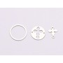 E2011 N Set Ag 925 Puzzle Cruce, 14x14x0.5mm, 1 buc