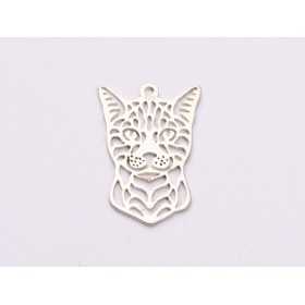 E2013 N Link din argint Pisica filigranata18.5x12.5mm 0.6mm 1 buc