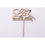 L1123-Topper lemn "La multi ani 18" 17x13cm 1buc - bijuterii personalizate din argint | simoshop