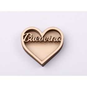 L1125-Blank inima 3 straturi pentru licheni 4*4.5cm Bucovina 1 buc