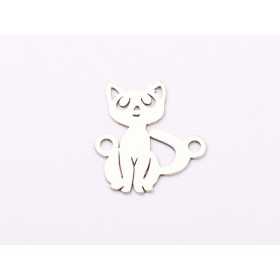 E2023 N Link Ag925 Pisica 14x18mm 0.5mm 1 buc