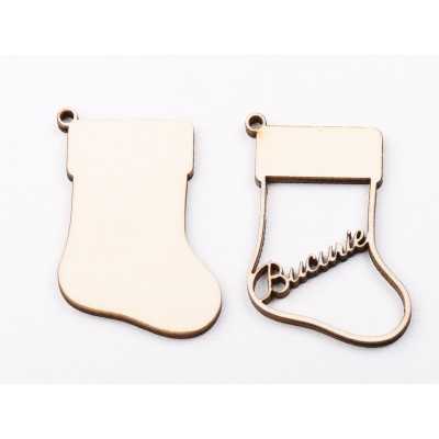L1130-Decupaj 2 straturi Winter sock Bucurie - 1 buc - bijuterii personalizate din argint | simoshop