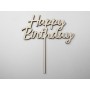 L1146-Topper lemn "Happy Birthday" 17x15cm 1buc