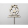 L1147-Topper lemn "Happy Birthday" minge 15x10cm 1buc - bijuterii personalizate din argint | simoshop